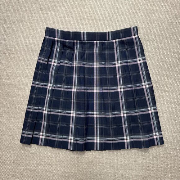 New Japanese Kyouko Plaid Pleated School Girl Mini Skirt Pink Navy White Green - Picture 5 of 5